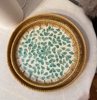 Anneau de serviette en rotin naturel bohème, écologique et de luxe moderne, tressé à la main, 20 cm, style campagnard, multi-usages, tapis et sous-plats