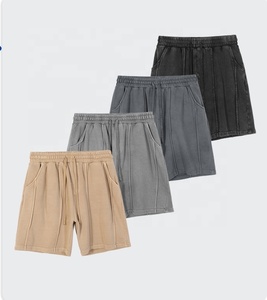 Streetwear à la mode personnalisé OEM short de survêtement unisexe en coton uni short de survêtement vierge unisexe surdimensionné épais pour hommes - Product Image 5