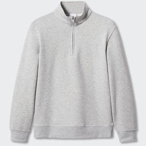 Sweat-shirts pour hommes à col montant avec fermeture éclair, logo personnalisé, style streetwear, sweats à capuche à fermeture éclair pour le streetwear et les vêtements de sport - Product Image 3
