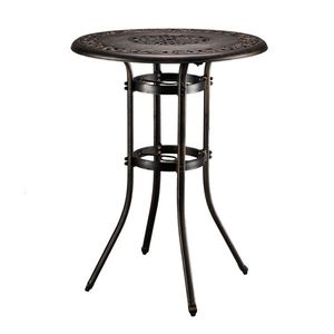 "Aluminum Outdoor Round Dining <b>Table</b> 32x32x41 Inches" - Product Image 1