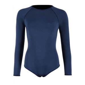 Women's Long Sleeve Swimsuit Ladies Rash Guard Long Sleeve One Piece Swimsuit Sportswear Zipper Surfing <b>Bathing</b> Swim Bodysuit - Product Image 5