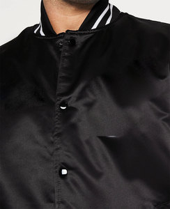 Chaqueta de satén de poliéster 100% personalizada sublimada a granel chaquetas de béisbol de satén transpirables al por mayor para hombres - Product Image 3