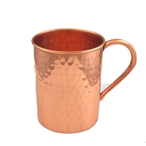 Copper <b>Mug</b> Hammered Metal Straight Cup With Handle Vintage Design Hand-made Home Use <b>For</b> Home Bar Drink Serving Copper <b>Mug</b> - Product Image 1