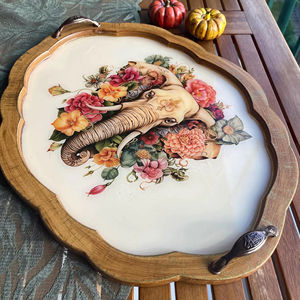 Plateau en bois imprimé en gros, plateau décoratif professionnel en bois imprimé pour la décoration intérieure, plateau de service personnalisé, prix d'usine - Product Image 1