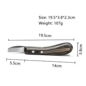 Cuchillo para Pezuñas Moderno y Sencillo de Acero Inoxidable, Herramienta para Pezuñas de Caballo, Cuchillo para Pezuñas con Anillo, Suministros para Establos, Productos para el Cuidado de Caballos - Product Image 6