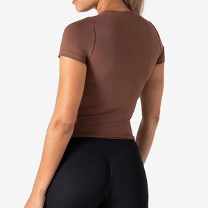 Camiseta de Compresión ODM 2026 en Venta, Camiseta Deportiva para Mujer, Ajustada, Elástica en Cuatro Direcciones, Poliéster/Spandex, para Gimnasio - Product Image 6