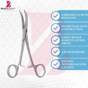 Pinzas Curvas de 5.5 Pulgadas con Mordazas Semiserradas, Producto Popular con Soporte en Línea, Instrumentos Quirúrgicos de Bloqueo Recto - Product Image 5