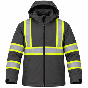 Chaqueta de Seguridad Reflectante de Alta Visibilidad, Impermeable y Resistente al Viento, para Trabajo de Construcción - Product Image 1
