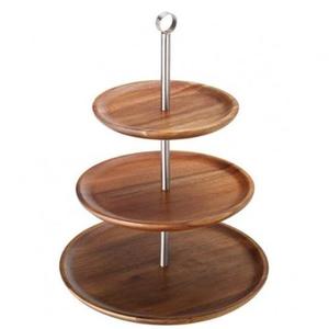 Soporte redondo de madera para tartas, pedestal de madera de mango, servidor de postres hecho a mano, exhibidor de postres para bodas, fiestas, hogar, artesanal de madera. - Product Image 1