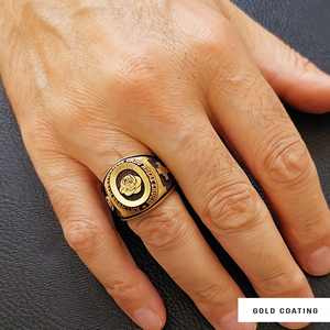 Anillo de Graduación Universitario BOJ RCJ Ring 021 Personalizado con Diamantes Plateados, Unisex, para Regalo en Fiestas y Ocasiones Especiales, Precio Bajo - Product Image 3