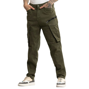 Men's Light Green Knitted Sweatpants Elastic Waist Drawstring Side Pockets Casual Autumn Wear - Product Image 6