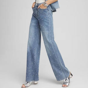 กางเกงยีนส์ทรงหลวมโอเวอร์ไซส์สำหรับผู้หญิง สไตล์สตรีท พร้อมบริการพิมพ์โลโก้ตามสั่ง ผลิตแบบ OEM สำหรับทุกฤดูกาล - Product Image 4