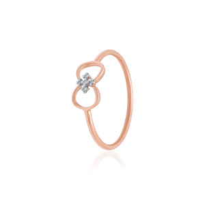 Anillo de diamante natural de corte brillante redondo de 0.03 ct, color HI, claridad VS SI, oro rosa, joyería fina, proveedor mayorista. - Product Image 2