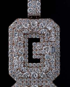 สร้อยคอจี้รูปอินฟินิตี้ประดับมอสซาไนต์ชุบทองคำขาว 925 สำหรับผู้ชายและผู้หญิง เครื่องประดับฮิปฮอป - Product Image 6