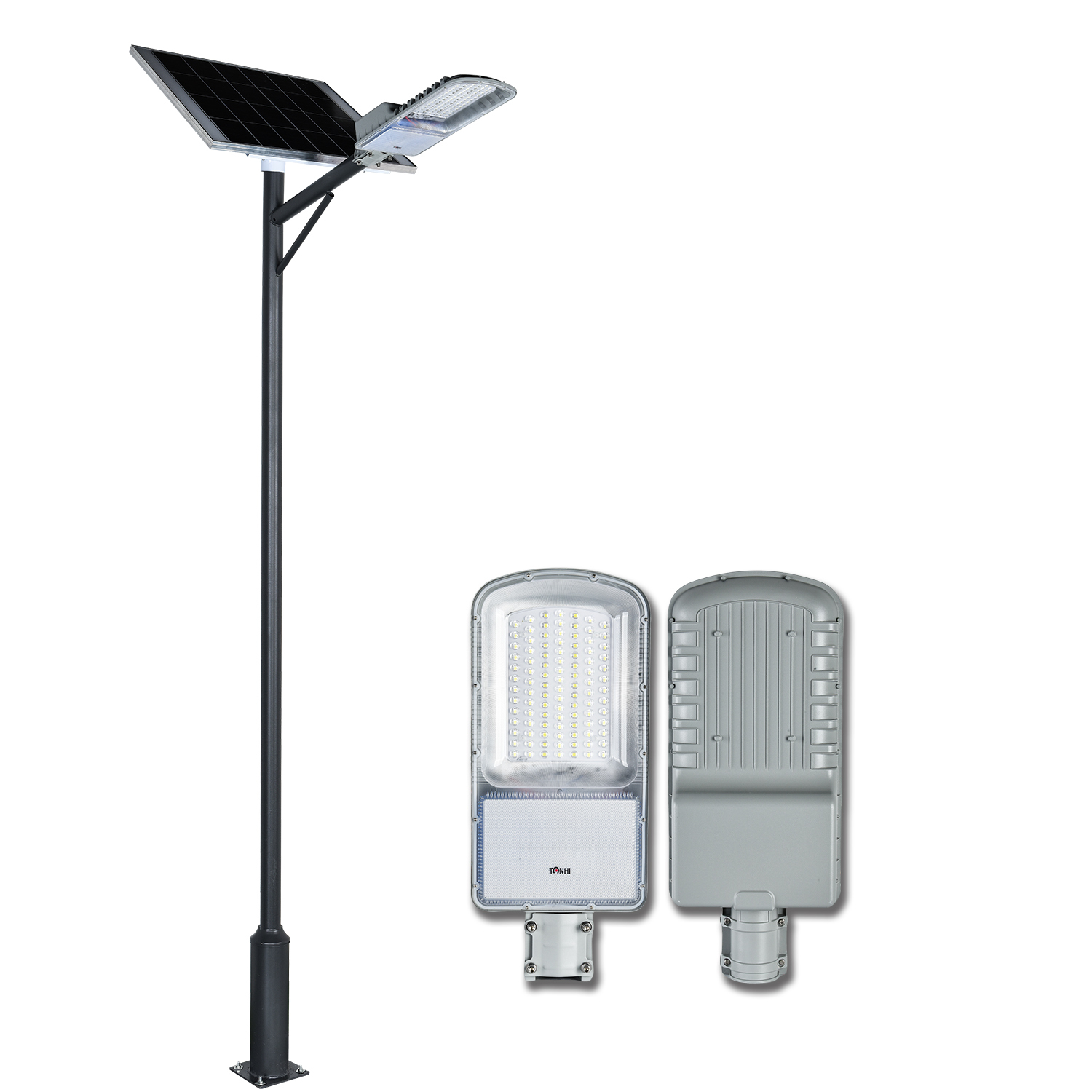 High-Lumen IP65 Outdoor All-in-One 50W 80W 100W Solar LED Street Light for Road Factory Wholesale
