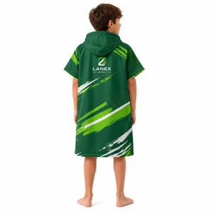 Custom Kids Hooded Swim Parka <b>Changing</b> <b>Robe</b> | Waterproof Windproof Quick Dry <b>Towel</b> Poncho Jacket for Swimming, Surfing & Beach - Product Image 4