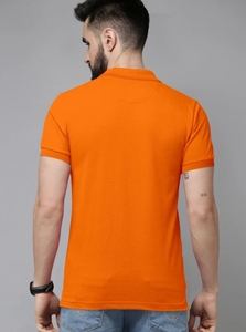 เสื้อยืดคอปกผ้าโพลีคอตตอนสีส้มสำหรับผู้ชาย KV - Product Image 3