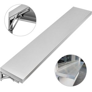 Mensola da Concessione in Acciaio Inossidabile da 70.8L x 11.4W Pollici con Ripiano Superiore, Mensola a Muro per Finestra di Servizio di Food Trailer - Product Image 1