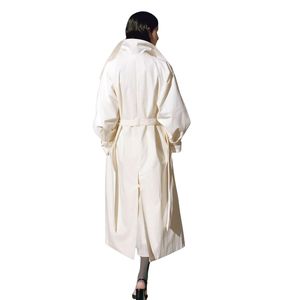 Gabardina Casual de Otoño para Mujer de Alta Calidad, Larga, con Forro de Piel Sintética, Resistente al Viento, Transpirable, con Estampado - Product Image 2