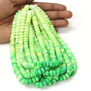 Magnifiques perles rondes lisses de couleur jaune-vert, 8-10 mm, perles d'opale jaune-vert lisses, qualité AAA. - Product Image 4