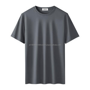 เสื้อยืดแขนสั้นสำหรับผู้ชายผ้าคอตตอนขนาด80S เท่ๆ220g ICE Silk ฤดูร้อนแขนครึ่งแห้งเร็วผ้าฝ้ายเมอร์เซอร์ไรซ์สำหรับวัยรุ่น - Product Image 1