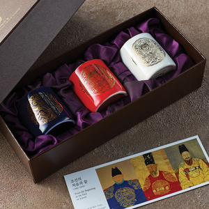 [Goyu] Korean Royal Dragon Robe Cup Gift Set Premium Luxury Modern Korean Glass Cups Gravure Printed Special Korean Heritage Set - Product Image 1