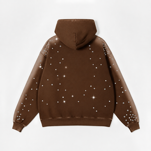 Découvrez IMPEX : Fabricant sur mesure – T-shirt homme premium en coton lavé avec strass, coupe oversize, style streetwear vintage respirant pour l'automne - Product Image 2