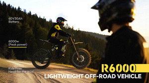 Vélo électrique à cadre en alliage d'aluminium 6000W, transmission par chaîne, 60V 30Ah, <span class=keywords><strong>75</strong></span> km/h, moto électrique avec freins à disque hydrauliques - Product Image 4