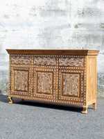 Meubles modernes de luxe européens faits à la main avec incrustations en os, armoires de cuisine en bois massif pour la décoration de la maison, en provenance d'Inde, pour le salon