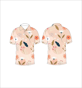 Polo à imprimé floral pour hommes, beige, manches courtes, décontracté, respirant, léger, coupe ajustée, à la mode, pour l'été - Product Image 6