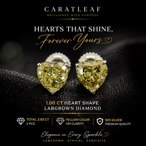 Pendientes de Diamantes Amarillos con Corte Corazón, Certificados por IGI, Chapados en Oro, Pendientes de Lujo para Mujer, para Regalo de Boda o Fiesta - Product Image 5