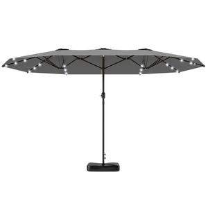 Sombrilla de Jardín Solar con Base Gris, Sombrilla para Patio Exterior - Product Image 5