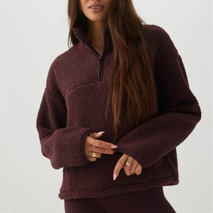 Chaqueta Sherpa Personalizada para Mujer, Tejido Transpirable de Primera Calidad, Chaqueta de Forro Polar Personalizada al por Mayor para Mujer, Ropa Exterior OEM - Product Image 1
