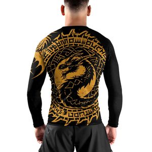 เสื้อแรชการ์ดแบบสั่งทำได้สำหรับทุกเพศ OEM ซับลิเมชั่น UPF 50 ชุดออกกำลังกาย ป้องกันรังสียูวี ผ้าโพลีเอสเตอร์รัดรูป ป้องกันการระคายเคือง ขายส่งจากโรงงาน OEM - Product Image 2