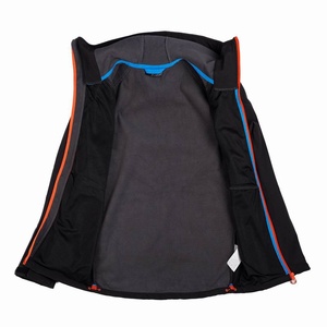 เสื้อแจ็คเก็ตผู้ชายสีน้ำเงินแบบมีฮู้ด ผ้า softshell ซิปสีส้ม สไตล์สปอร์ต เหมาะสำหรับฤดูหนาว ทรงปกติ ผลิตจากโพลีเอสเตอร์ สีพื้น - Product Image 6