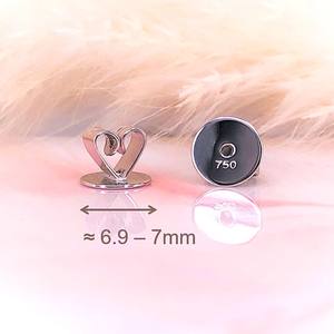 Pendientes de Diamantes y Rubíes Naturales en Forma de Flor de Oro Blanco Sólido de 18K para Mujer, Marca Sheri Jewels - Regalo de Aniversario para Ella - Product Image 5