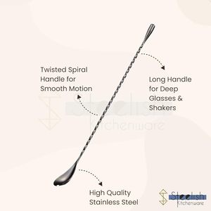 Cuchara de bar de acero de calidad internacional, suministro global, herramienta para barman, herramienta para cócteles - Product Image 5