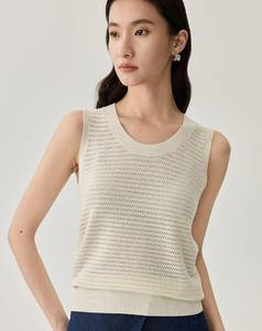 Chaleco Deportivo Estándar 100% Algodón para Mujer, Blusa sin Mangas de Secado Rápido y Transpirable, Top de Yoga y Entrenamiento, Totalmente Tejido - Product Image 6