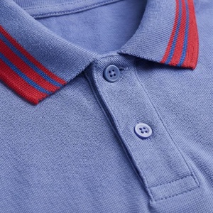 Premium 100% Cotton Breathable Summer Short Sleeve Knit Plus Size Mens Polo Shirts Customized Color Casual Sports Polo Shirts - Product Image 2