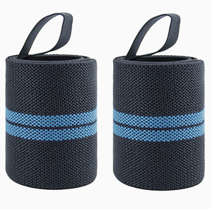 PROFIT SPORTS Wrist <b>Wraps</b> Black <b>White</b> Striped Neoprene Breathable Elastic Strap Hook Loop Anti-Slip Unisex Gym Weightlifting - Product Image 4