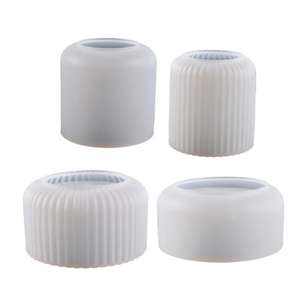 Round <b>Stripe</b> Cup <b>Stripe</b> Storage Box Cylindrical <b>Stripe</b> With Lid <b>Candle</b> Cup Gypsum <b>Candle</b> Silicone Mold - Product Image 5