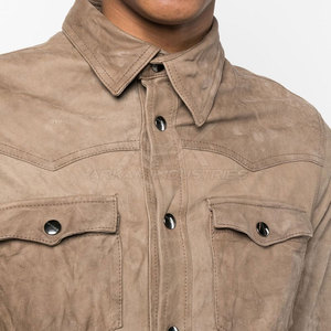 Chemise en cuir de style cowboy au design tendance, chemise en cuir de haute qualité, coupe décontractée, tenue élégante - Product Image 6