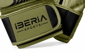 ถุงมือชกมวย IBERIA รุ่นพรีเมียม สีเขียวมะกอก-ดำ ลายมังกร สำหรับฝึกซ้อม รับทำโลโก้ตามสั่ง แบบ OEM ODM ขายส่งอุปกรณ์ชกมวย - Product Image 5
