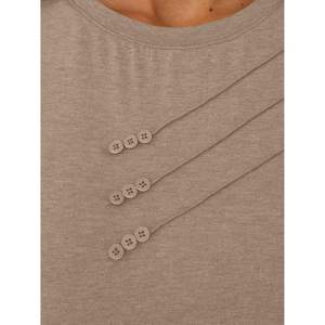Camisetas informales de verano para mujer 2025, blusas básicas de manga corta con cuello redondo, Tops de entrenamiento para trajes elegantes de negocios - Product Image 5