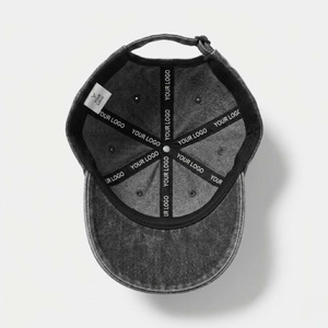Custom 6 Panel Logo Embroidery Washed Fabric Unstructured Curved Brim Denim Style Casual Cotton Baseball Cap Unisex <b>Dad</b> <b>Hat</b> - Product Image 4