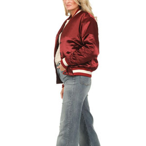 Chaquetas Varsity Cortas de Satén, Chaqueta Letterman de Satén Sublimado de Alta Calidad para Damas, Chaquetas Cortas de Béisbol para Mujer - Product Image 3