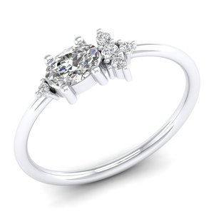 Bagues de fiançailles et de promesse en or 14K et 18K avec diamants de laboratoire, design exclusif REYES, bijoux fins de luxe pour femmes. - Product Image 2