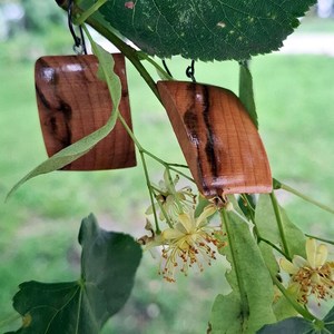 Boucles d'oreilles en bois naturel avec connecteurs, style bohème, boucles d'oreilles pendantes en bois pour femmes, accessoires de bijoux - Product Image 3