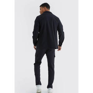 Chemises en jean pour hommes, printemps, coton, manches longues, douces, double poche, coupe slim, élastiques, bleues, sans repassage, style cowboy - Product Image 4