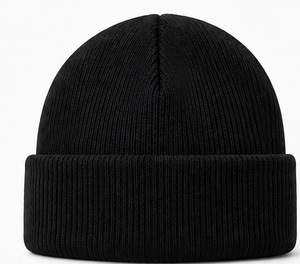 Gorros de punto de alta calidad con logotipo bordado personalizado, gorros de invierno con puño para hombres, mujeres y niños, gorros cálidos de punto acanalado. - Product Image 2